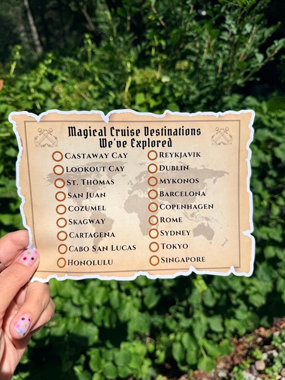Disney Cruise Destination Tracker Magnet | Bucket List | Refrigerator Magnet New